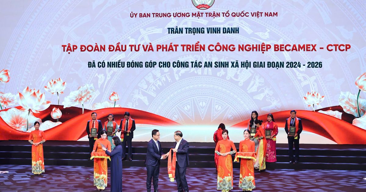 Tập đoàn Becamex được vinh danh vì những đóng góp tiêu biểu trong công tác an sinh xã hội